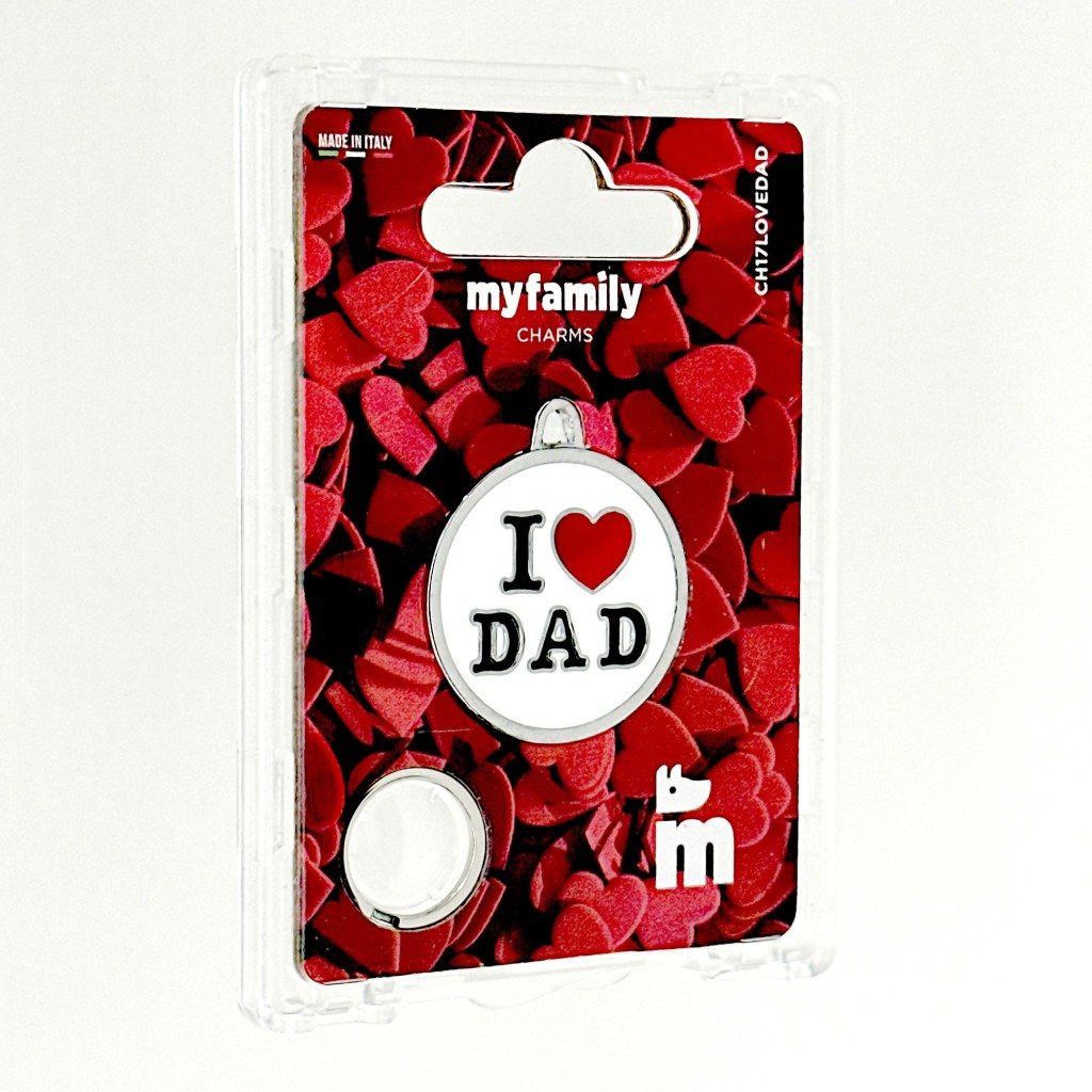 MyFamily Charms Big I Love Dad ID Tag