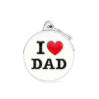 MyFamily Charms Big I Love Dad ID Tag