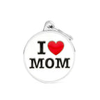 MyFamily Charms Big I Love Mom ID Tag