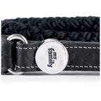 MyFamily El Paso Black Genuine Leather & Rope Dog Leash