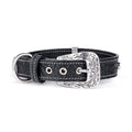 MyFamily El Paso Black Genuine Leather Dog Collar