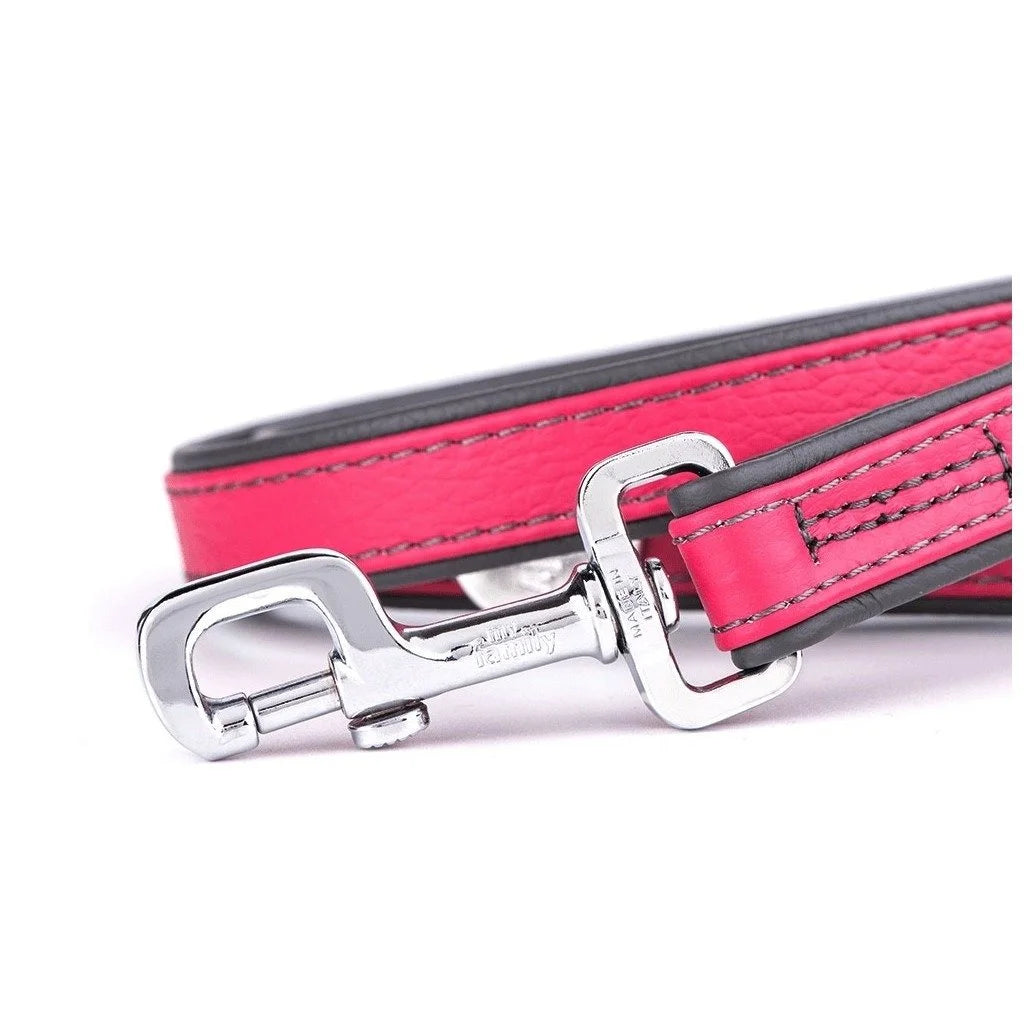 MyFamily Firenze Fuchsia Genuine Leather Dog Leash