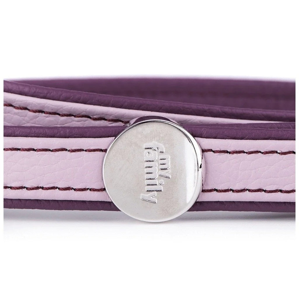 MyFamily Firenze Light Purple Genuine Leather Dog Leash