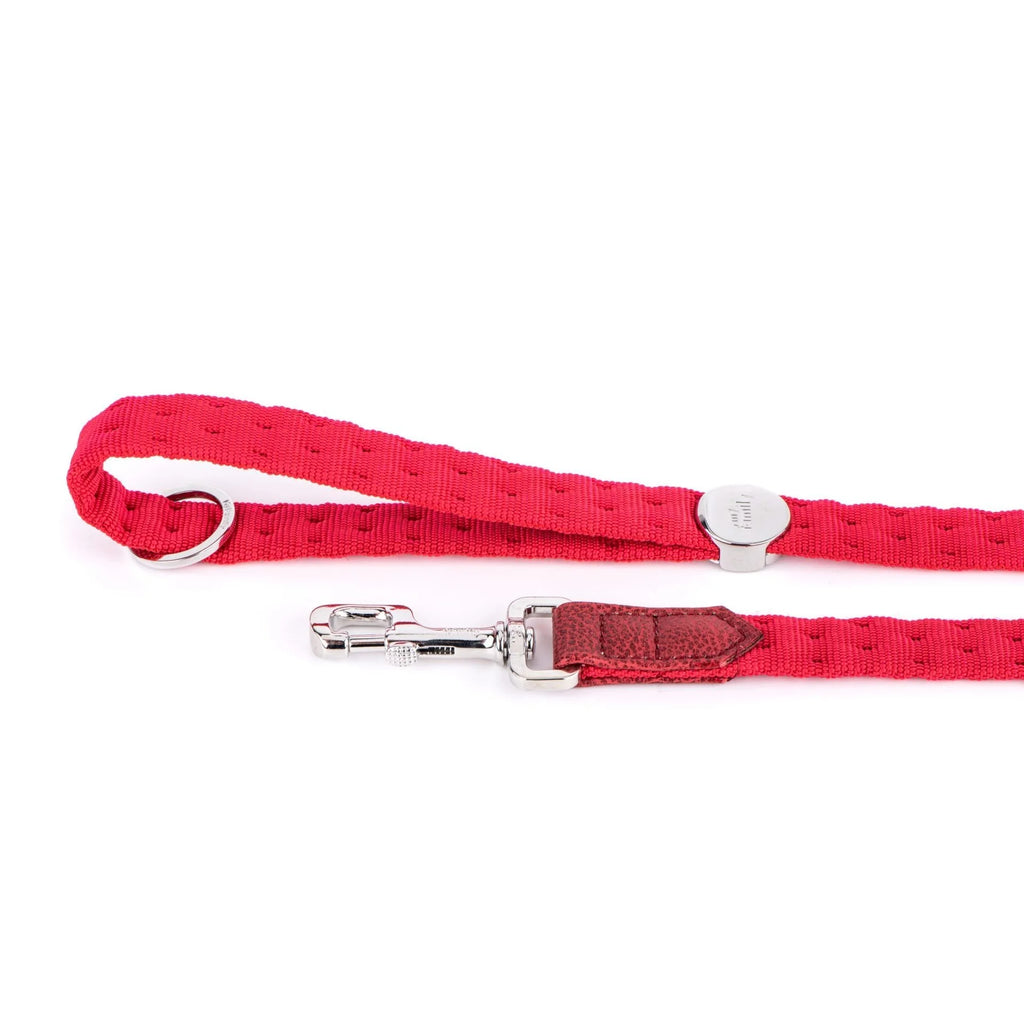MyFamily Milano Red Italian Nylon Dog Leash