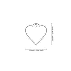 MyFamily Shine Small Pink Glitter Heart ID Tag