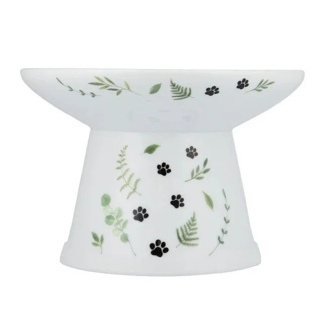 Necoichi Extra Wide Raised Cat Food Bowl – Go Green