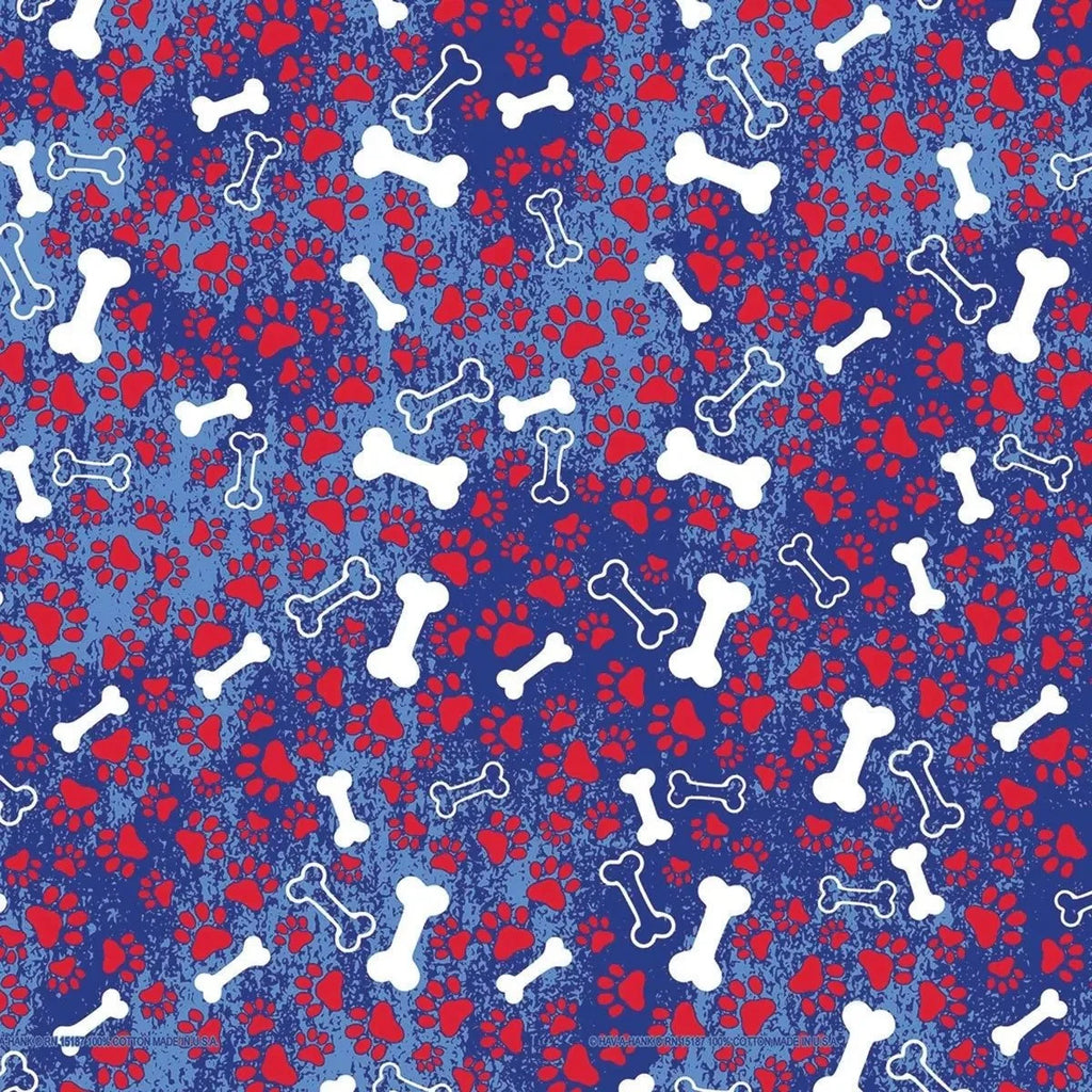 Patriotic Bones Dog Bandana