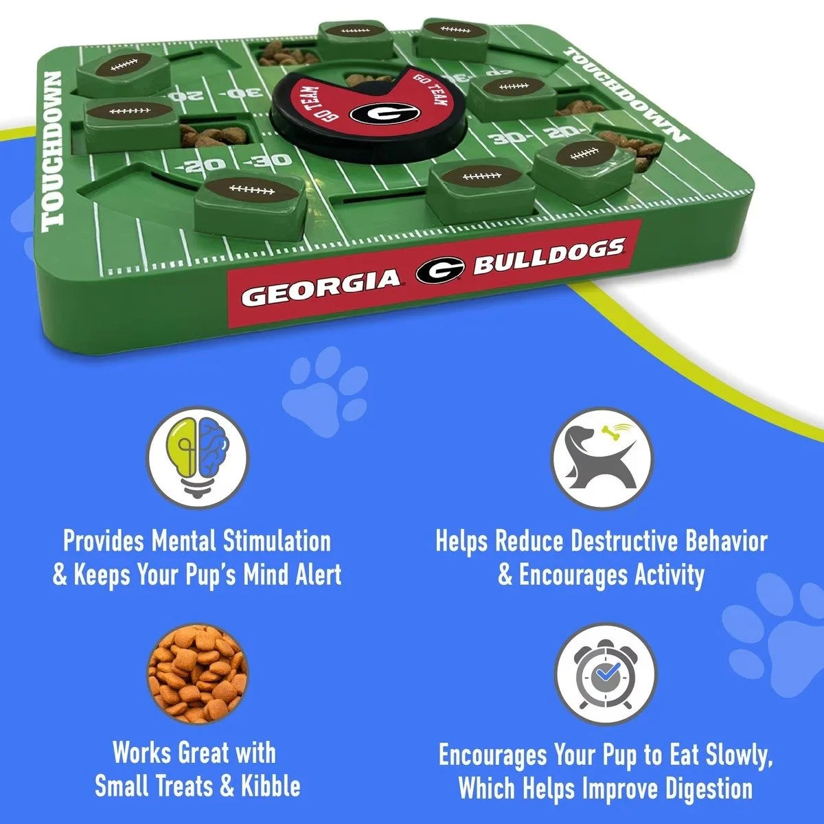 Pets First Georgia Bulldogs Treat Dispensing Dog Puzzle Toy