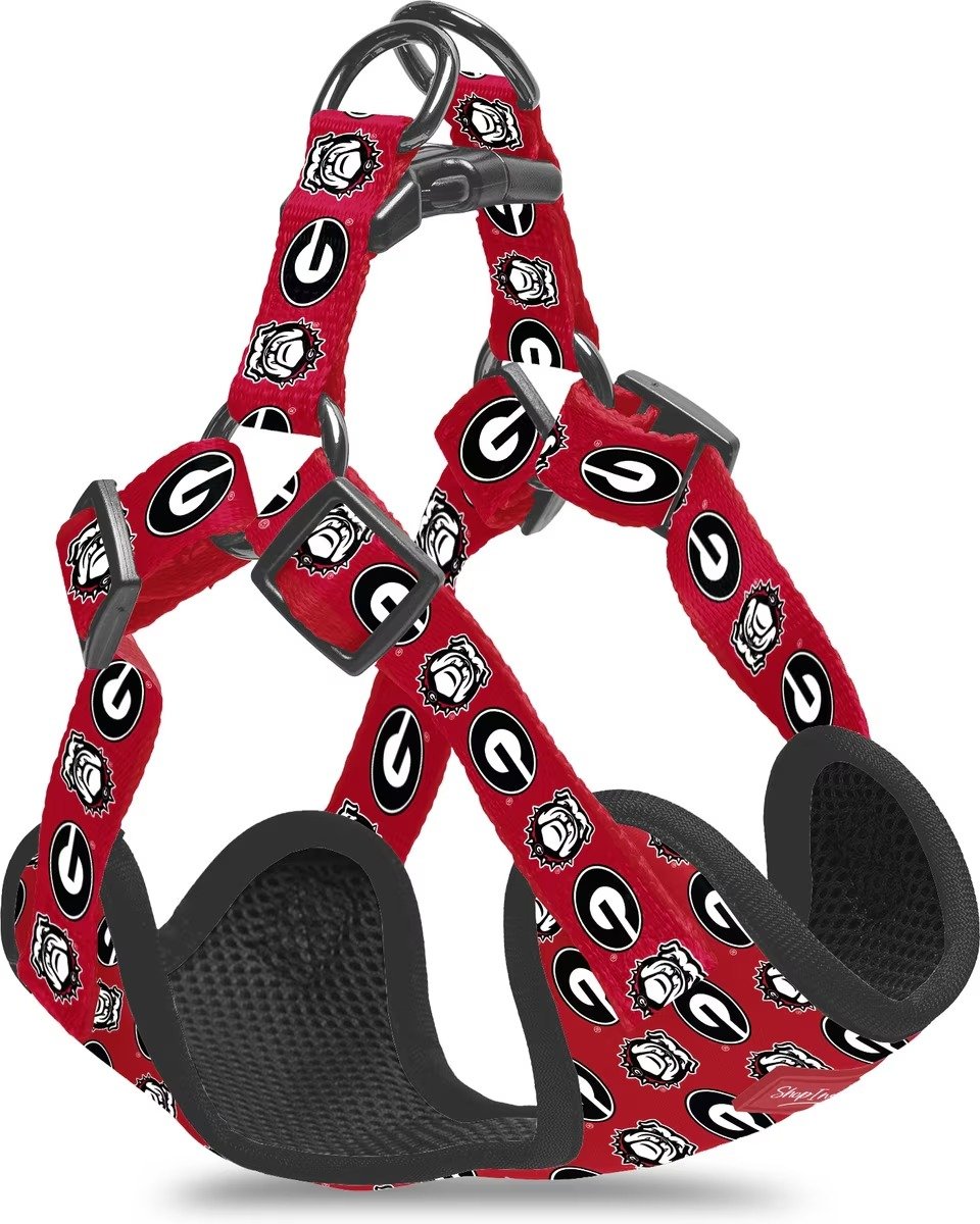 ShopInstaPets Georgia Bulldogs NCAA Dog Harness