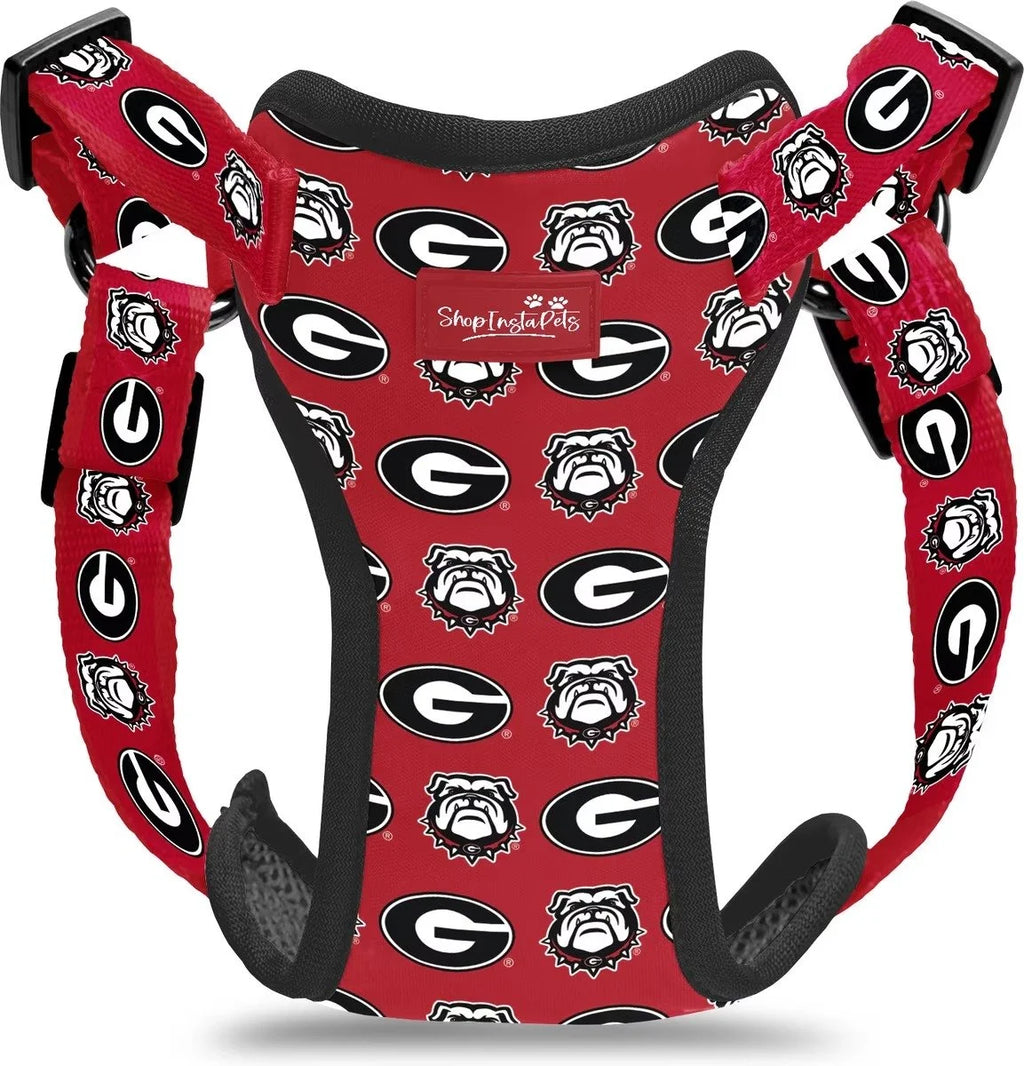 ShopInstaPets Georgia Bulldogs NCAA Dog Harness