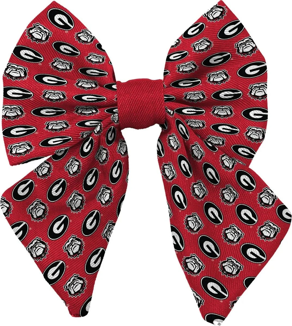 ShopInstaPets Georgia Bulldogs Dog Bow Tie