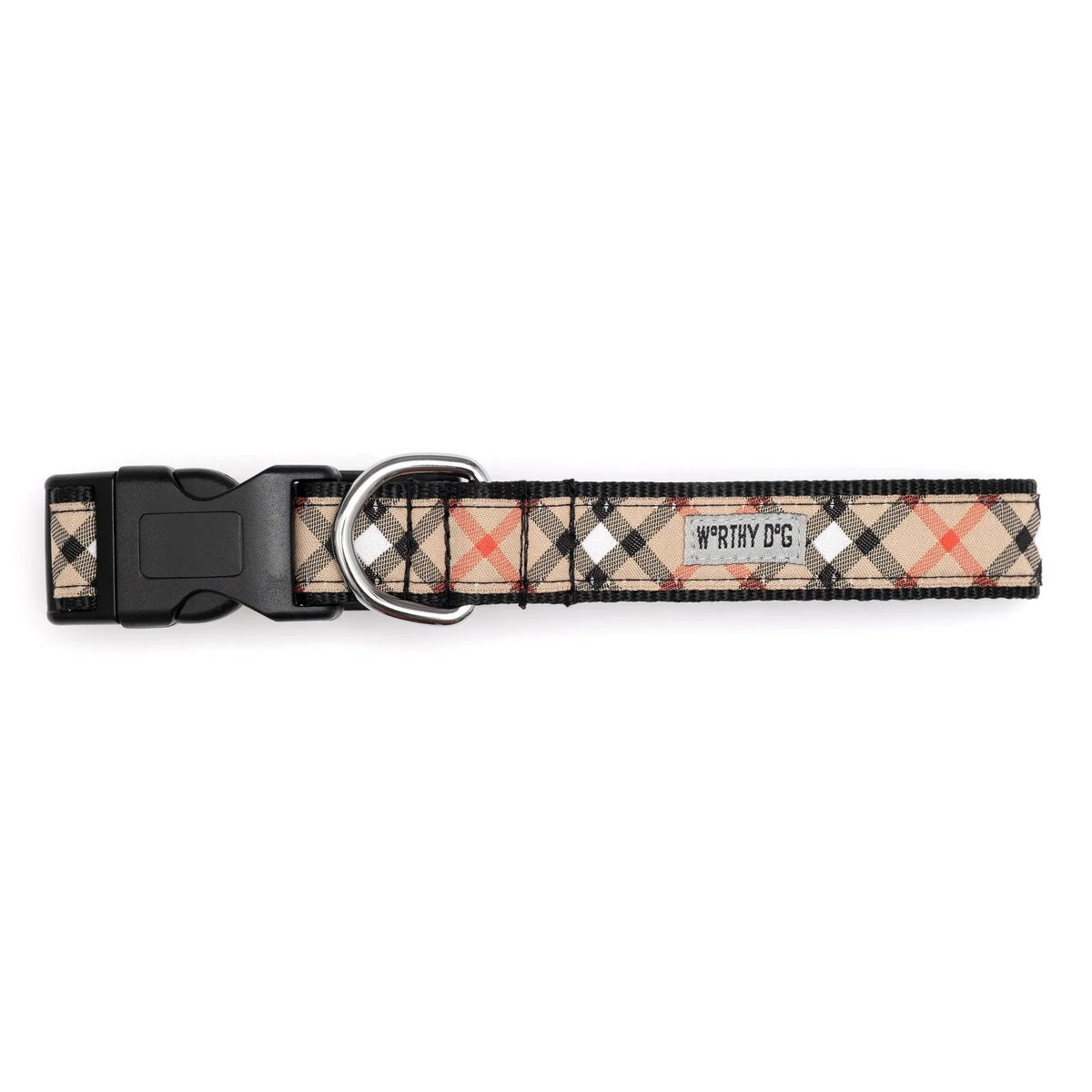 The Worthy Dog Bias Plaid Dog Collar