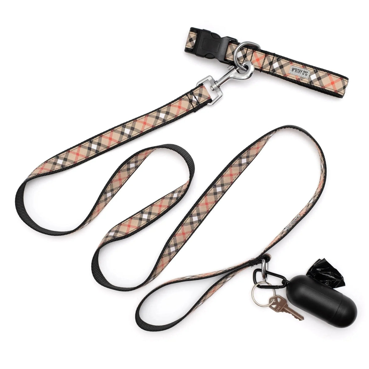 The Worthy Dog Bias Plaid Dog Collar