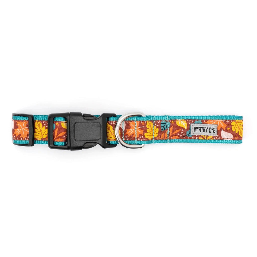 The Worthy Dog Falling Leaves Dog Collar