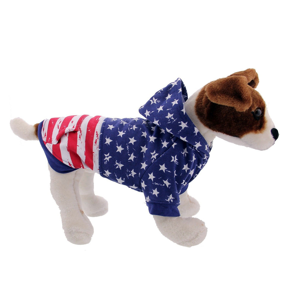 Distressed American Flag Dog Hoodie