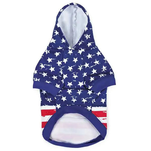 Distressed American Flag Dog Hoodie