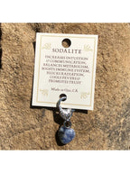 Sodalite Heart Crystal Pet Pendant For Holistic Support